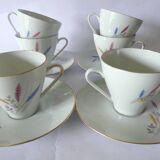 6 German porcelain coffee cups