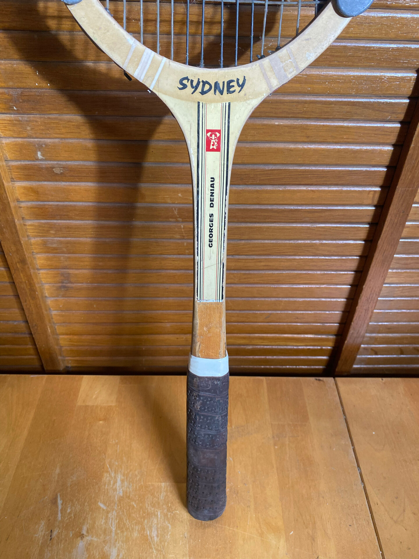 Old Tennis Racket SYDNEY Georges DENIAU Wood + DYNA Metaly Vintage