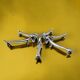 Vintage silver-plated dachshund knife rests – set of 6 – retro table decoration