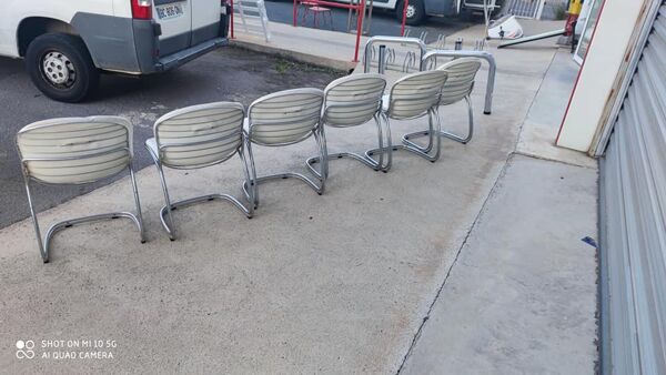 Six chaises modèle Sabrina par Gastone Rinaldi pour Rima vers 1970