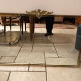 Rectangular brass mirror