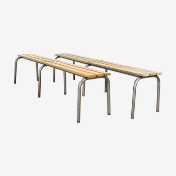 Set of 2 grey benches