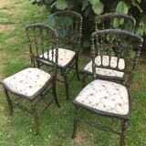 4 chaises Napoléon, chaises d'orchestre