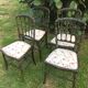 4 chaises Napoléon, chaises d'orchestre