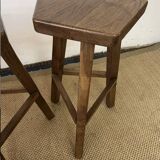 Pair of Vintage Brutalist Bar Stools