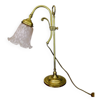 Vintage brass swan neck lamp