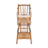 Former high chair modulable for wooden baby