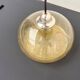 Blown glass paste pendant light, 1970s