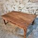 Table basse ancienne française en noyer avec tiroir – XIXe siècle, vers 1850