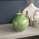 Green glazed terracotta jar