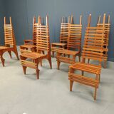 Chaises de salle à manger postmodernes « Calcar » de Benoit Lange, années 1990