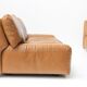 Bengodi vintage cognac leather sofas design Cini Boeri for arflex italy