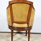 Fauteuil de Bureau Pivotant en Hêtre, style Louis XVI – Fin XIXe
