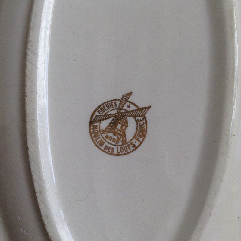Old Moulin des Loups earthenware dish