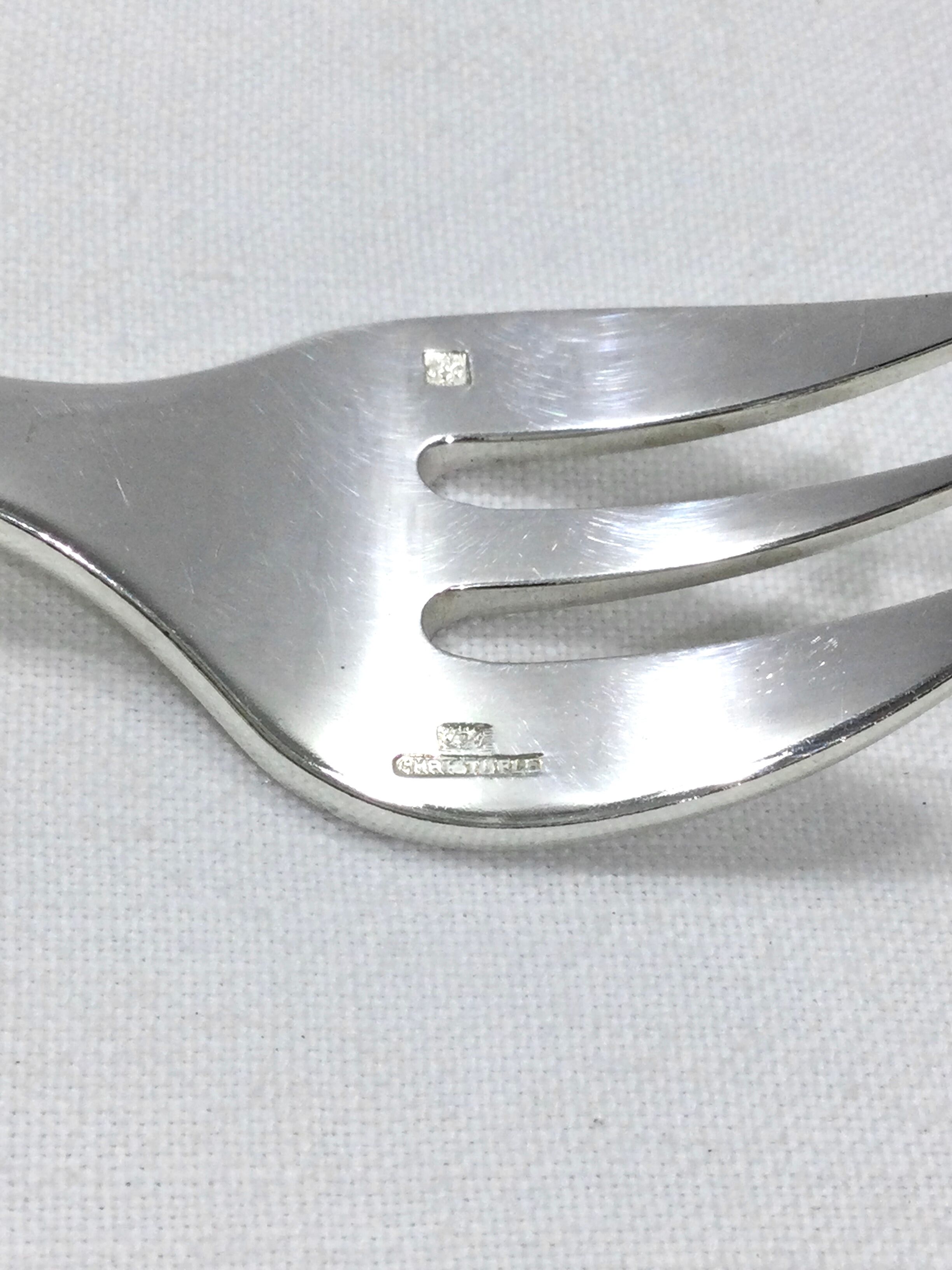 12 dax oyster forks Christofle