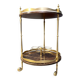 Italian lacquered goatskin / parchment serving bar cart by Aldo Tura