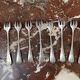 Série de 9 fourchettes à huitres en métal argenté Christofle - Vieux Paris