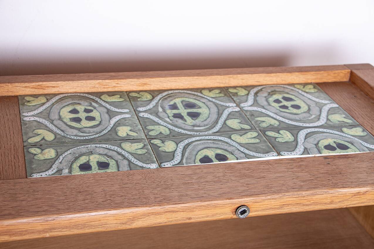 Solid oak buffet and faience, Guillerme and Chambron for your home,