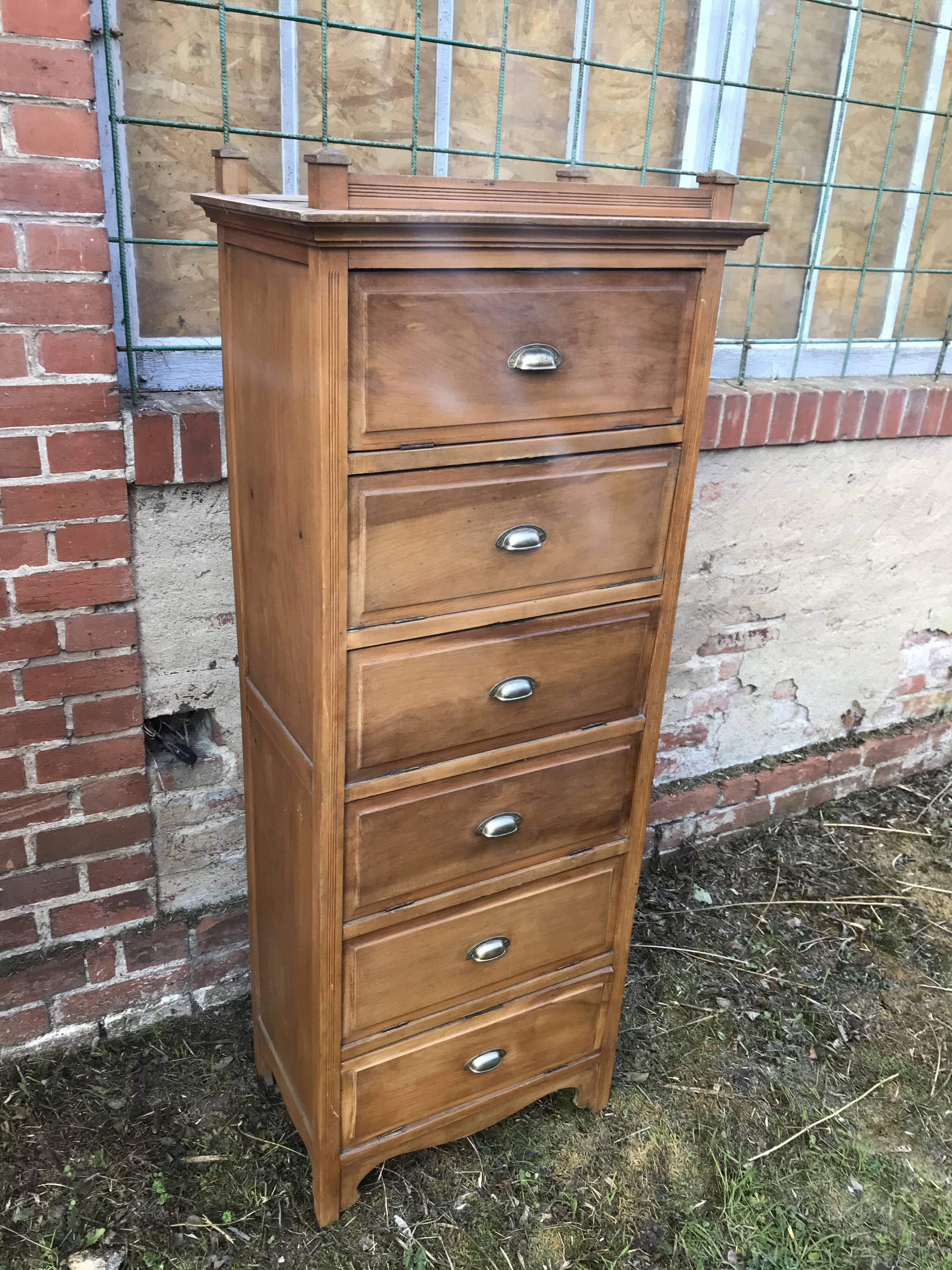 Old  clamshell filing cabinet 1950
