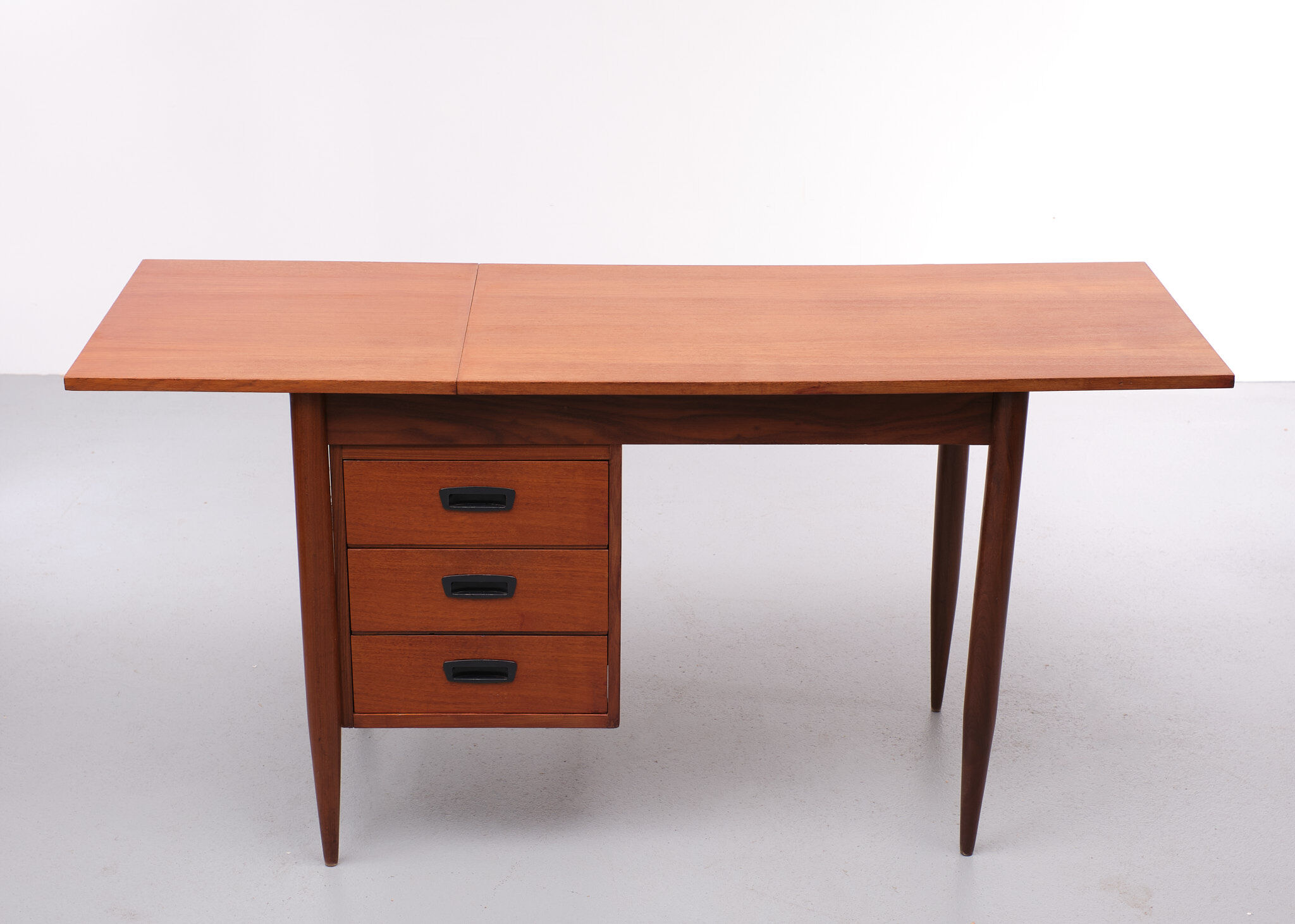 Danish teak drop leaf writing desk by arne vodder, 1960s
