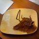 Cheese platter Vallauris bull decoration