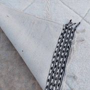 Tapis blanc en laine naturelle