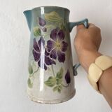 Antique Hamage earthenware pitcher, early 20th century