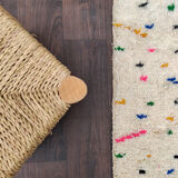 Berber carpet colored polka dots 80x130 cm