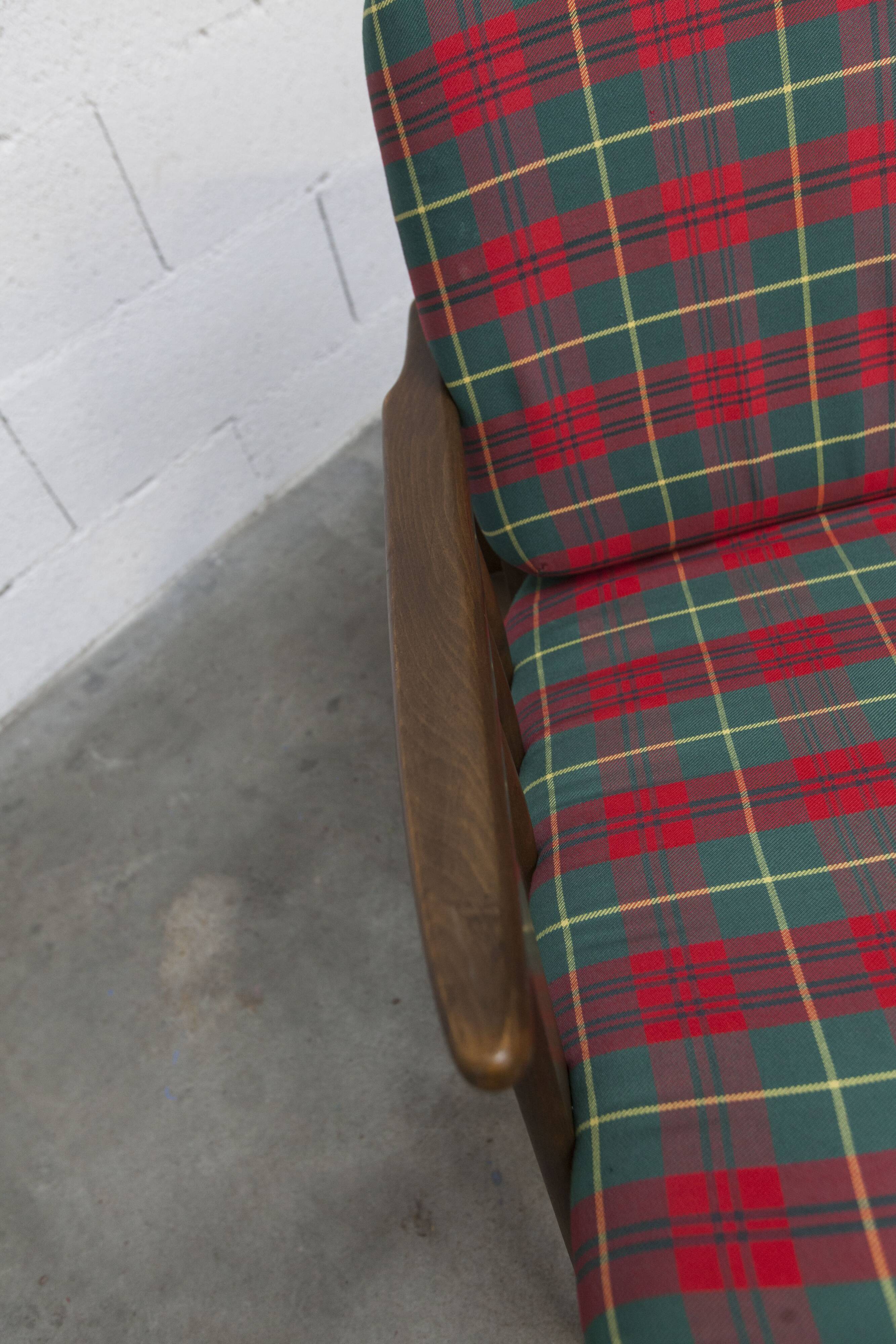 Scandinavian teak armchair, 1960s, Scottish style, collapsible