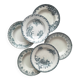 6 mismatched Saint Amand ironstone soup plates