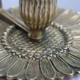Gold metal candle holder