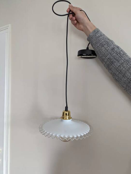 Set of 2 opaline light fixtures