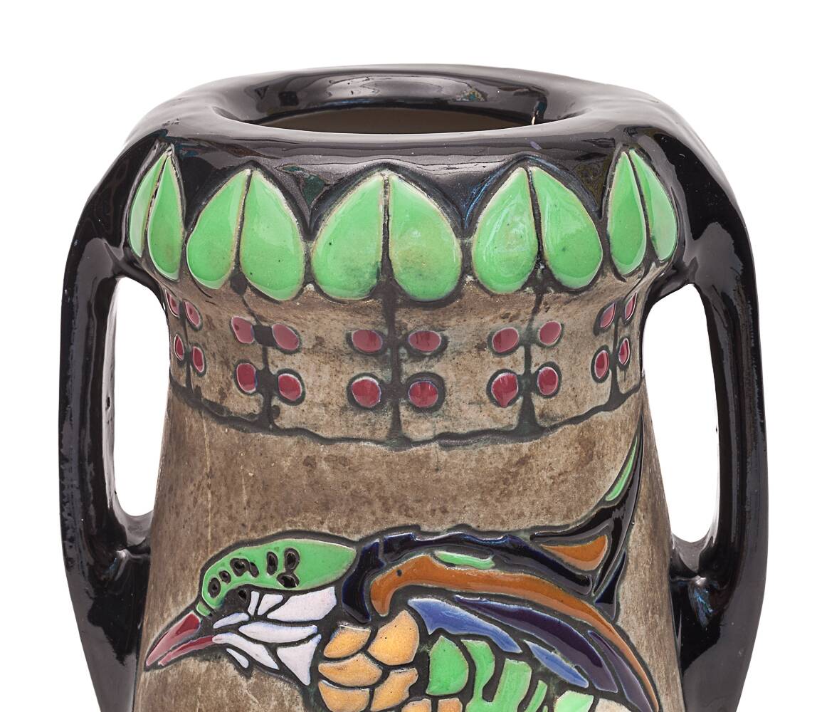 Pair of large Art Nouveau amphorae