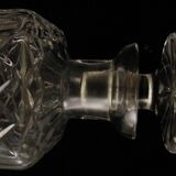 Whisky service including 1 carafe and 5 cups cut crystal mugs