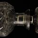 Whisky service including 1 carafe and 5 cups cut crystal mugs
