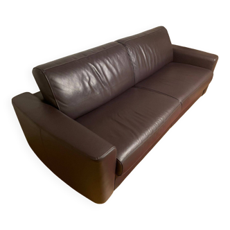 Leather convertible sofa