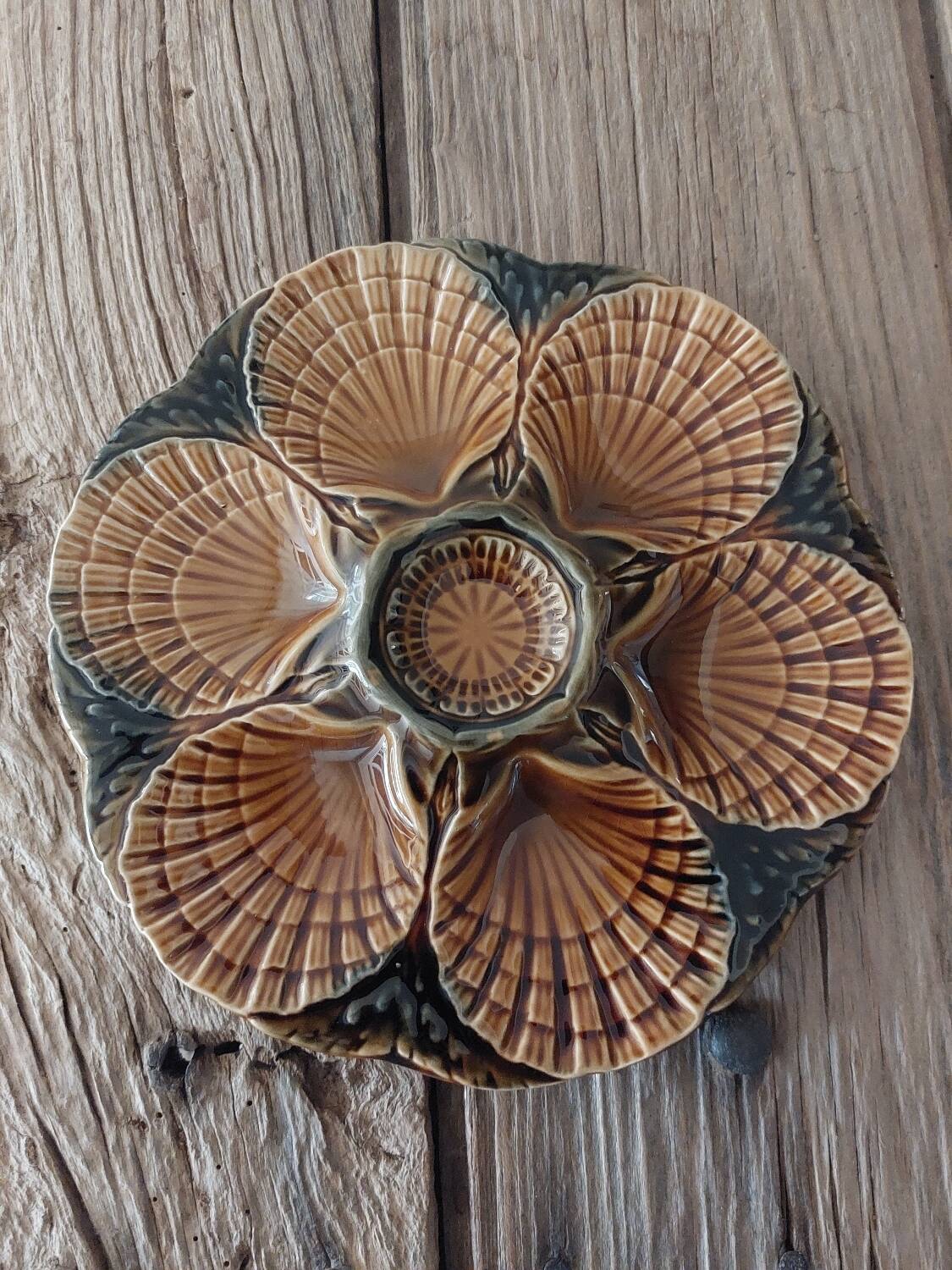 Sarreguemines oyster plate