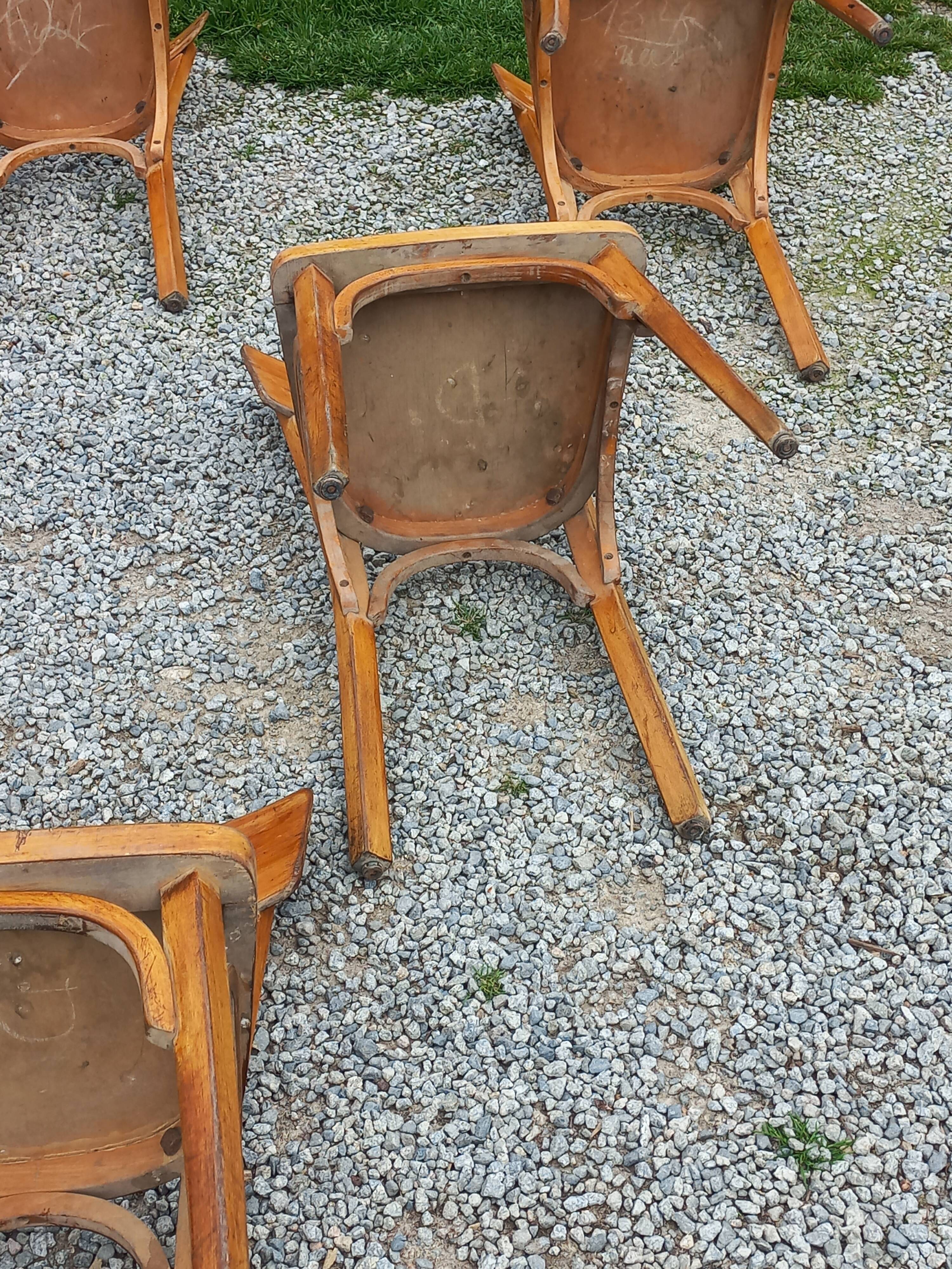 Set of 6 1950s bistro chairs