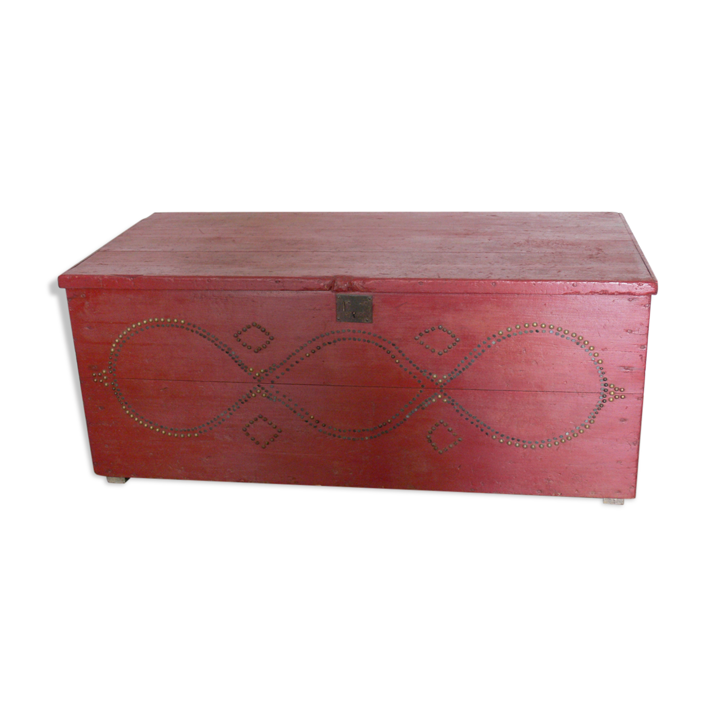 Chest old trunk Folk Art