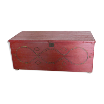 Chest old trunk Folk Art