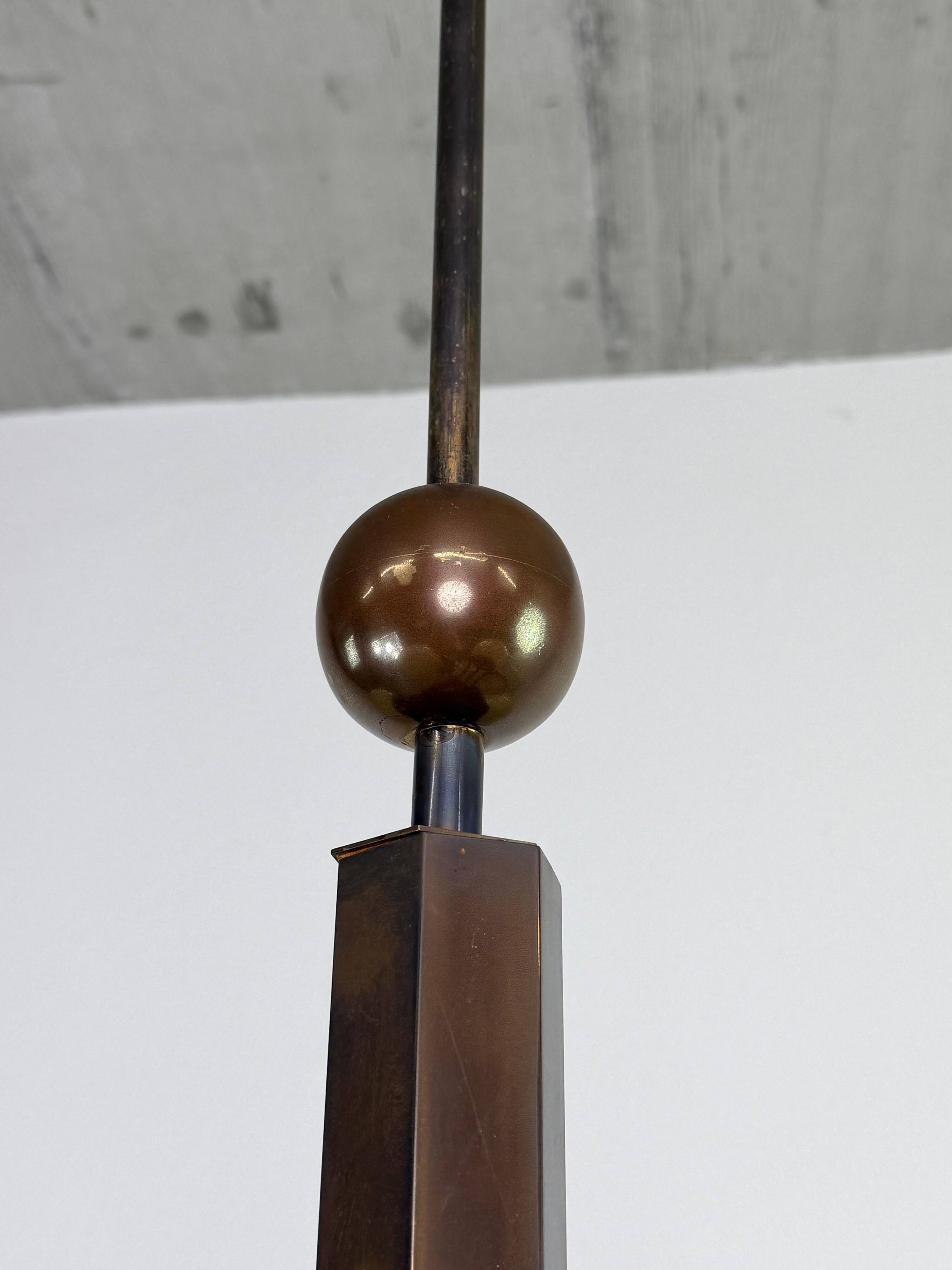 Czechoslovak rondocubist / Geometric Art Deco pendant lamp