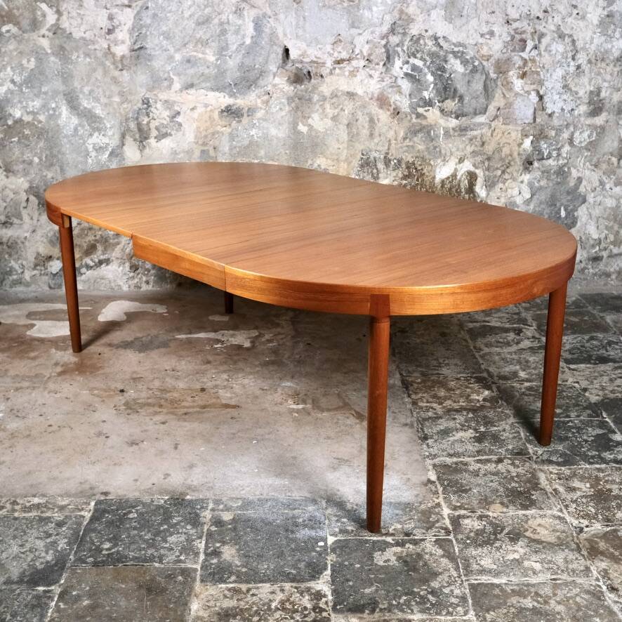 Extendable teak table, Harry Ostergaard for Randers Mobelfabrik, 1960s