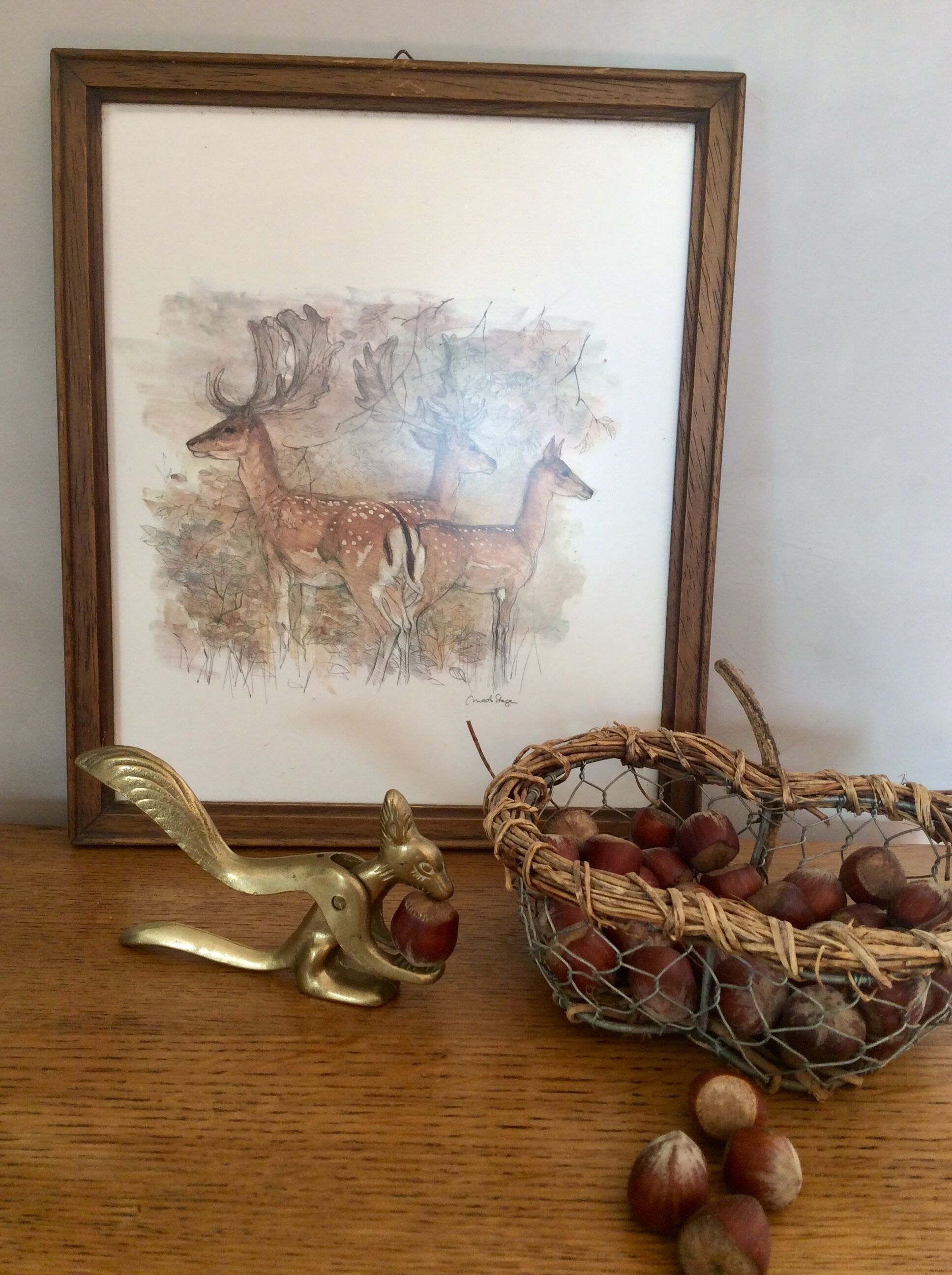 Brass squirrel nutcracker