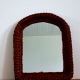 Wicker rattan mirror