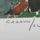 Lithograph countersigned by Jean Pougny Harlequin white mask 20th century