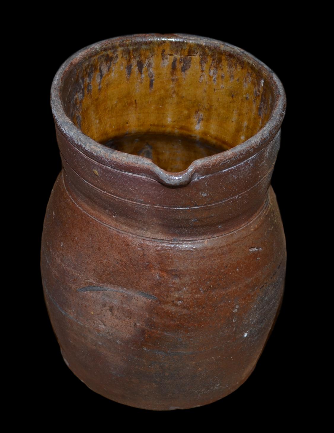 Pitcher in glazed stoneware, Saint Amand en Puisaye, XIX century