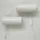 Pair of wall lamps Ikea vintage design Lod V413 white metal