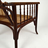 Fischel canned armchair with rack and pinion around 1910