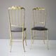 Pair of brass Italian Chiavari chairs
