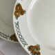 6 antique earthenware dessert plates, ironstone, Moulin des Loups Aubépine